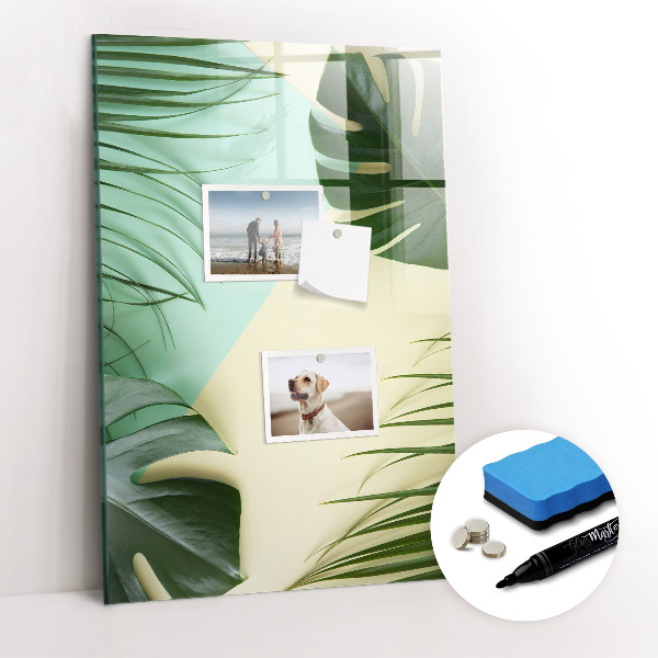 Magnetic marker board Tropical monstera