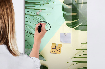 Magnetic marker board Tropical monstera