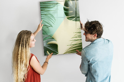 Magnetic marker board Tropical monstera