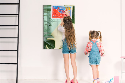 Magnetic marker board Tropical monstera