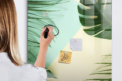 Magnetic marker board Tropical monstera