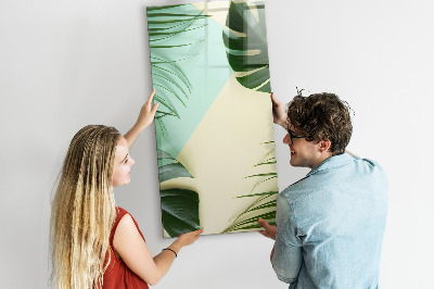 Magnetic marker board Tropical monstera
