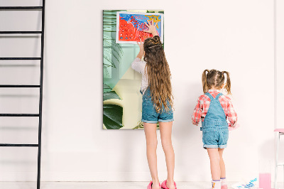 Magnetic marker board Tropical monstera
