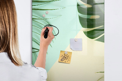 Magnetic marker board Tropical monstera