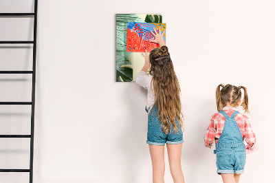 Magnetic marker board Tropical monstera