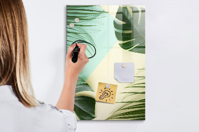 Magnetic marker board Tropical monstera