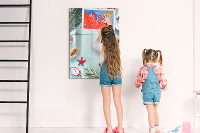 Magnetic marker board Summer composition