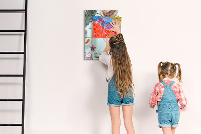 Magnetic marker board Summer composition