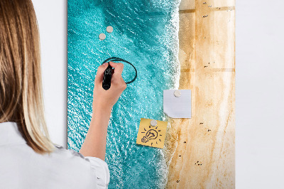 Glass dry erase board magnetic Sea beach