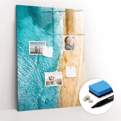 Glass dry erase board magnetic Sea beach