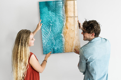 Glass dry erase board magnetic Sea beach