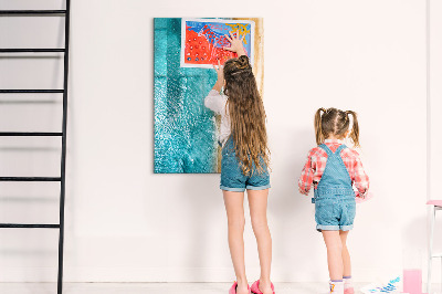 Glass dry erase board magnetic Sea beach