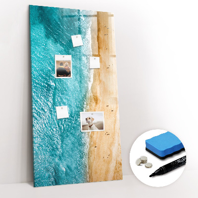 Glass dry erase board magnetic Sea beach