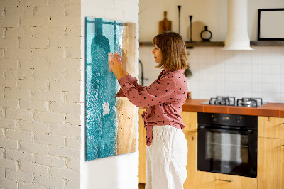 Glass dry erase board magnetic Sea beach