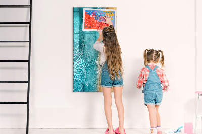 Glass dry erase board magnetic Sea beach