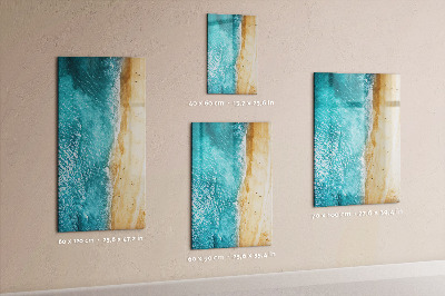 Glass dry erase board magnetic Sea beach