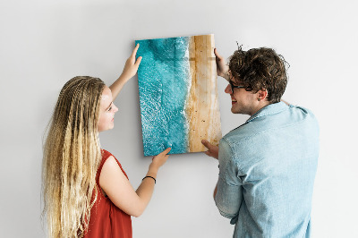 Glass dry erase board magnetic Sea beach