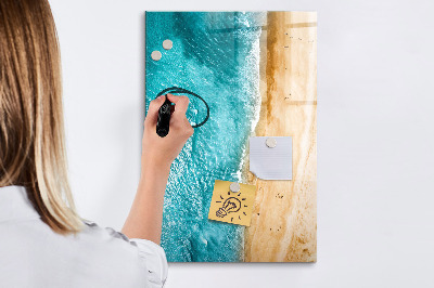Glass dry erase board magnetic Sea beach