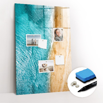 Glass dry erase board magnetic Sea beach