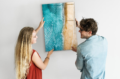 Glass dry erase board magnetic Sea beach