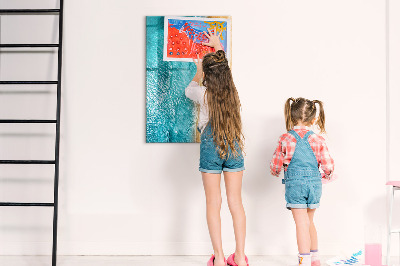 Glass dry erase board magnetic Sea beach