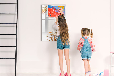 Magnetic marker board Golden leaves