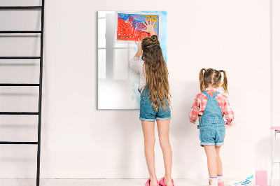 Glass dry erase board magnetic Watercolor spots