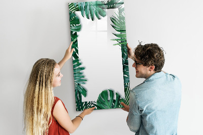 Glass dry erase board magnetic Monstera frame
