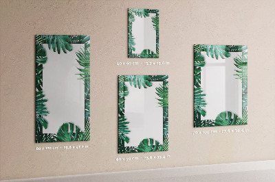 Glass dry erase board magnetic Monstera frame