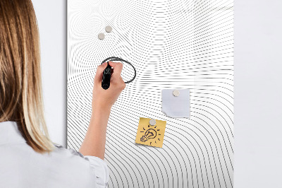 Glass dry erase board magnetic Gray lines