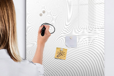 Glass dry erase board magnetic Gray lines
