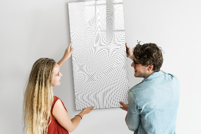 Glass dry erase board magnetic Gray lines