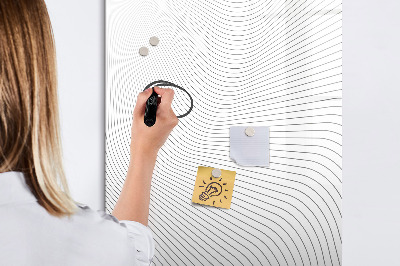 Glass dry erase board magnetic Gray lines