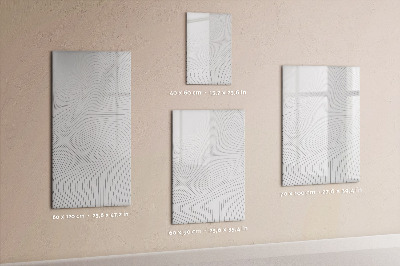 Glass dry erase board magnetic Gray lines