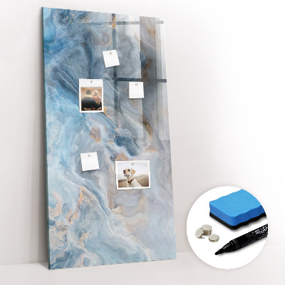 Glass dry erase board magnetic Marble pattern