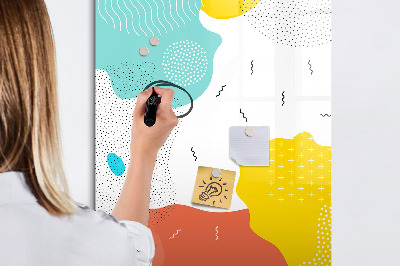 Magnetic marker board Colorful scribbles
