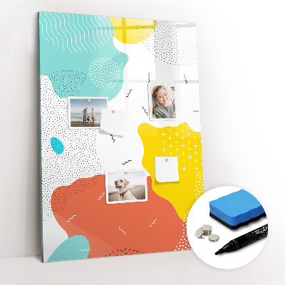 Magnetic marker board Colorful scribbles