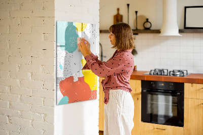 Magnetic marker board Colorful scribbles