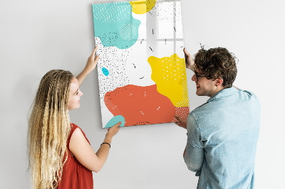 Magnetic marker board Colorful scribbles