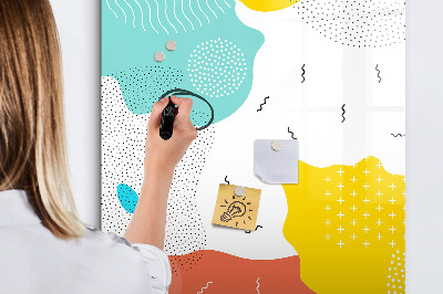 Magnetic marker board Colorful scribbles