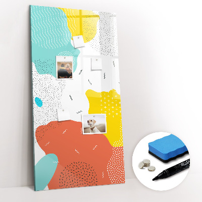 Magnetic marker board Colorful scribbles
