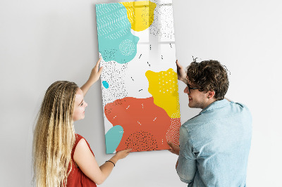 Magnetic marker board Colorful scribbles