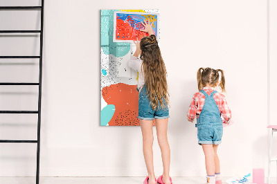 Magnetic marker board Colorful scribbles