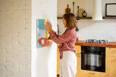 Magnetic marker board Colorful scribbles