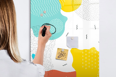Magnetic marker board Colorful scribbles