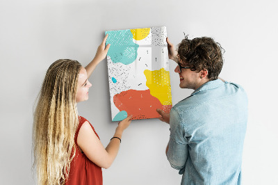 Magnetic marker board Colorful scribbles