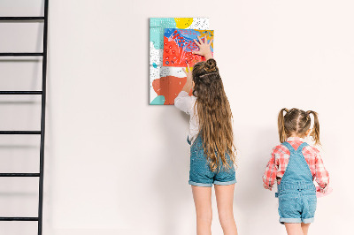 Magnetic marker board Colorful scribbles
