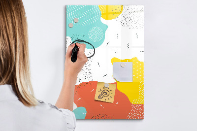 Magnetic marker board Colorful scribbles