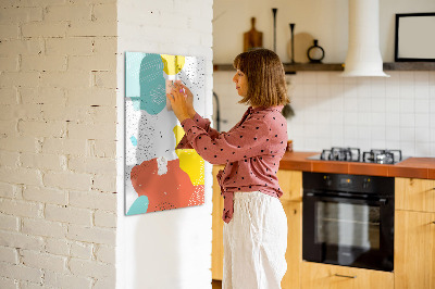 Magnetic marker board Colorful scribbles