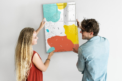 Magnetic marker board Colorful scribbles